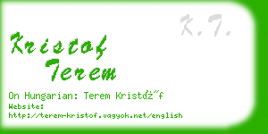 kristof terem business card